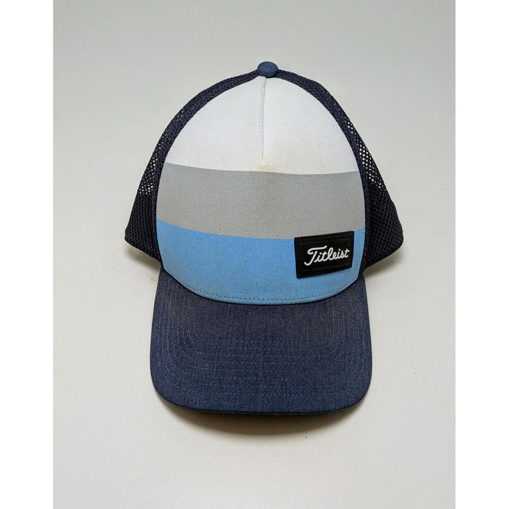 Mens Titleist Golf Snap‎ Back Mesh Trucker Adjustable Color Block Logo Cap Hat